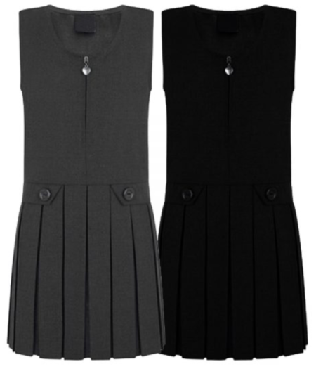 flap and button pinafore