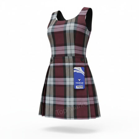 grey tartan pinafore dress Bordeaux/Grey corporate pinafore styles for ladies